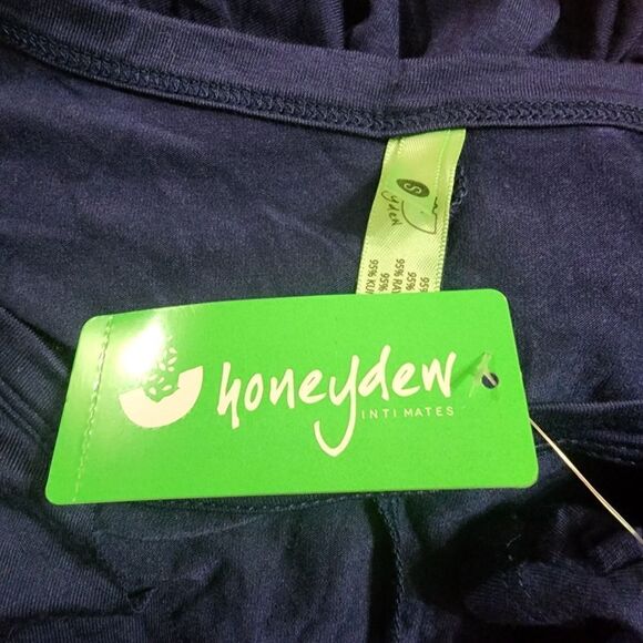 NWT Honeydew Intimates Navy Blue Oversized Keyhole Short Sleeve Tee Shirt (S) - Picture 6 of 6